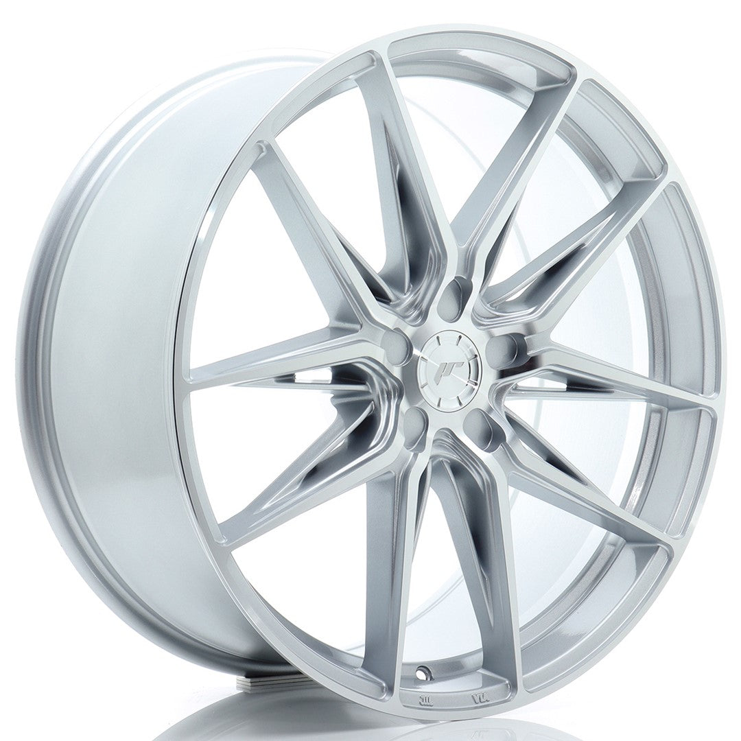 JR Wheels JR442190F15X2074SM JR Wheels JR44 21x9 ET20-40 5H BLANK Silver w/ Machined Face