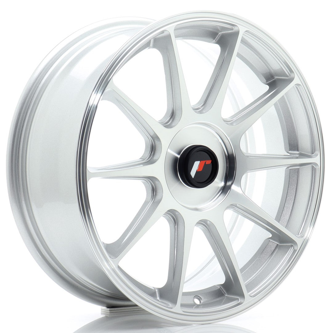 JR Wheels JR111770XX2067SM1 JR Wheels JR11 17x7 ET20-38 BLANK Silver Machined Face