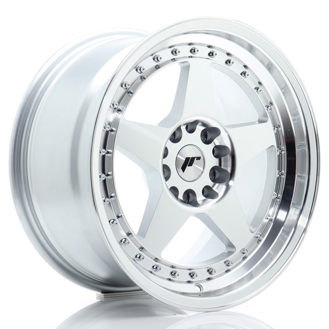 JR Wheels JR61790MG2572SM1 JR Wheels JR6 17x9 ET25 5x114/120 Silver Machined Face