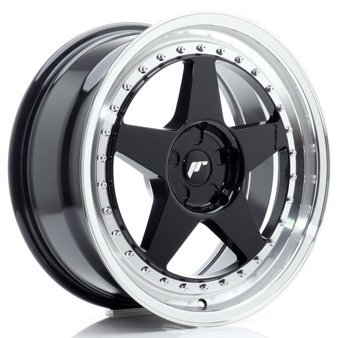 JR Wheels JR61885F15X2072GBL1 JR Wheels JR6 18x8,5 ET20-40 5H BLANK Gloss Black w/ Machined Lip