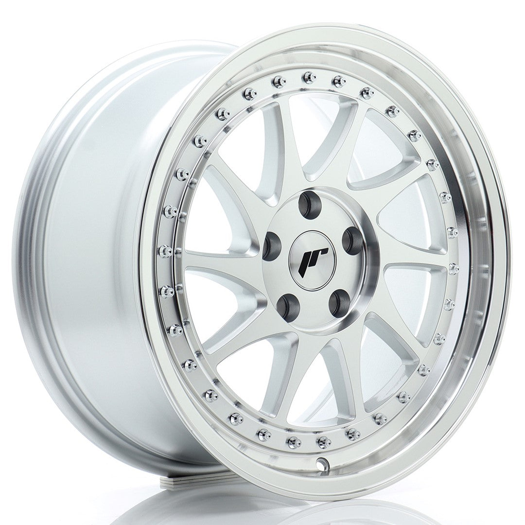 JR Wheels JR2617805L3566SM1 JR Wheels JR26 17x8 ET35 5x112 Silver Machined Face