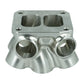 Turbozentrum 117621 6-Cyl. CNC stainless steel collector T4 Twinscroll with 2x external Wastegate ports