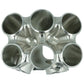 Turbozentrum 117621 6-Cyl. CNC stainless steel collector T4 Twinscroll with 2x external Wastegate ports