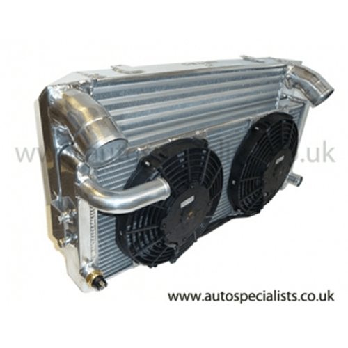 Airtec ATINTFO17 Intercooler and Radiator Combination 	ncludes Fans ilver Finish for Mk1 & Mk2 Escorts