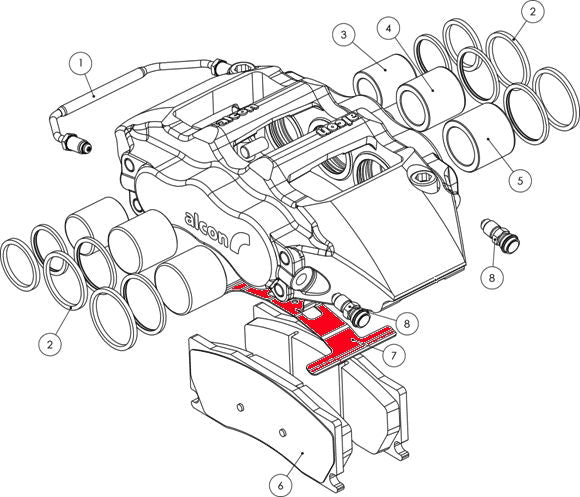 Alcon SSA4436X688 Replacement Anti-Rattle Clip - Subaru