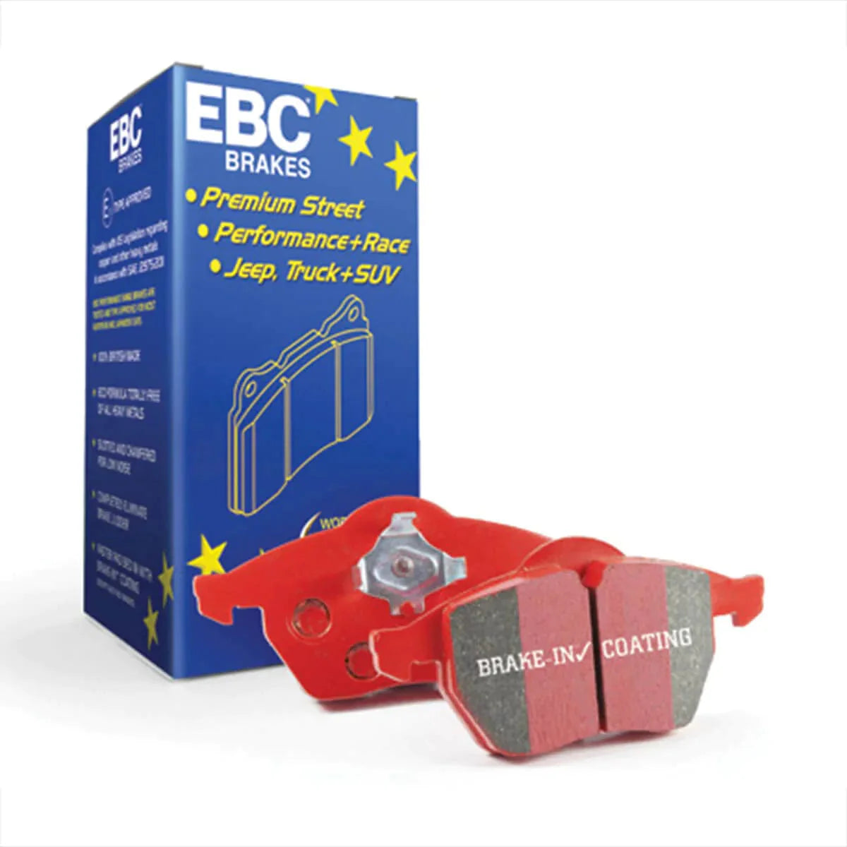 EBC Audi Seat Skoda Volkswagen Redstuff Sport Rear Brake Pads - TRW Caliper (Inc. 8P A3, 1P Leon, 1Z Octavia & MK6 Golf GTI) (Pair)