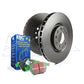 EBC BMW E60 E61 E64 E65 Greenstuff 2000 Series Sport Brakes Pad And Premium OE Replacement Riveted Discs Kit To Fit Front - ATE Caliper (Inc. 535i, 540i, 650i & 750i) | Duco Car Parts UK