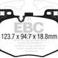 EBC BMW G11 G12 G30 G21 Yellowstuff 4000 Series Front Sport Brake Pads & Premium OE Replacement Riveted Discs Kit - Brembo Caliper (Inc. M340i, M550i, 640i & 750i) | Duco Car Parts UK