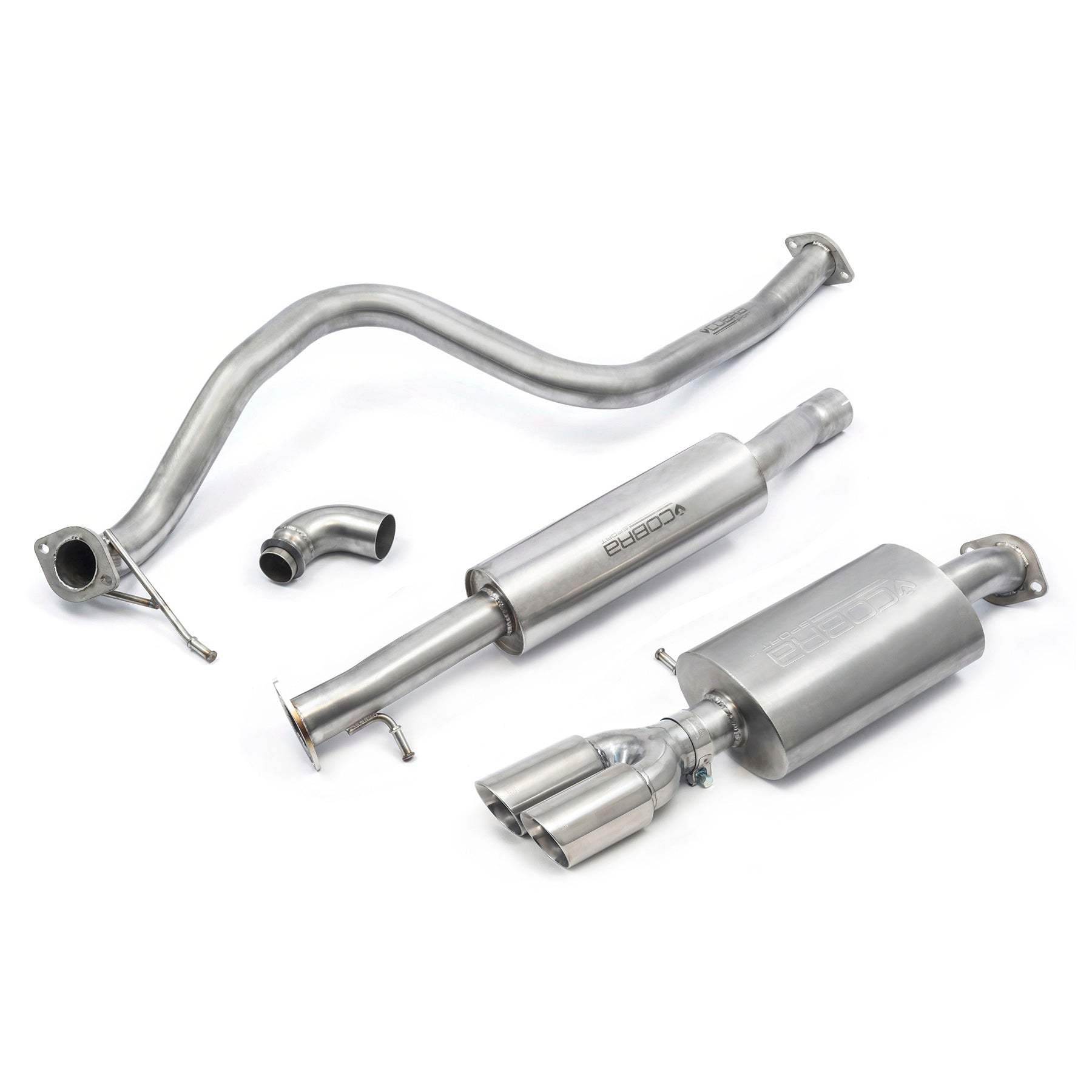 Cobra Exhaust Ford Fiesta (Mk8) 1L EcoBoost ST-Line (ST Style) Twin Tip Cat Back Performance Exhaust | Duco Car Parts UK Car Parts
