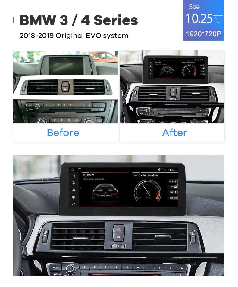 ML Performance BMW F20 F30 F32 F36 Android 11 Multimedia Player with CarPlay - NBT Version (Inc. M135i, 335i, 430ix & 440ix)