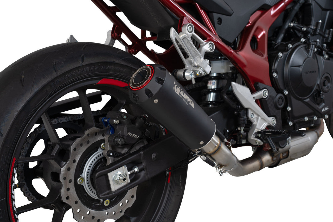 Scorpion PHA200BCER Red Power Slip-on Black Ceramic Coated Sleeve CB750 Hornet - 2023