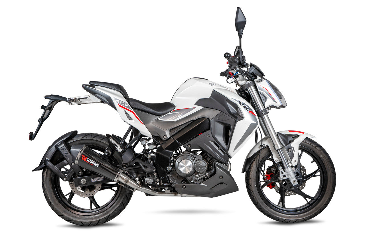 Scorpion RKE50CEO Serket Taper Full System Carbon Fibre Sleeve - RKF 125 Euro 4 Model - 2019