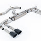 Milltek SSXAU1020 Audi Race System - 80mm Non-Resonated Cat-Back With GT-115 Cerakote Black Tips (Loudest) (Inc. S3)