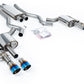 Milltek SSXFD437 Ford Dual Quad Outlet With Active Valves Resonated With GT-100 Burnt/Blue Titanium Trims  (Inc. Mustang)