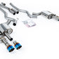 Milltek SSXFD438 Ford Dual Quad Outlet With Active Valves Non-Resonated With GT-100 Burnt/Blue Titanium Trims  (Inc. Mustang)