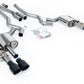 Milltek SSXFD440 Ford Dual Quad Outlet With Active Valves Non-Resonated With GT-100 Cerakote Black Trims  (Inc. Mustang)