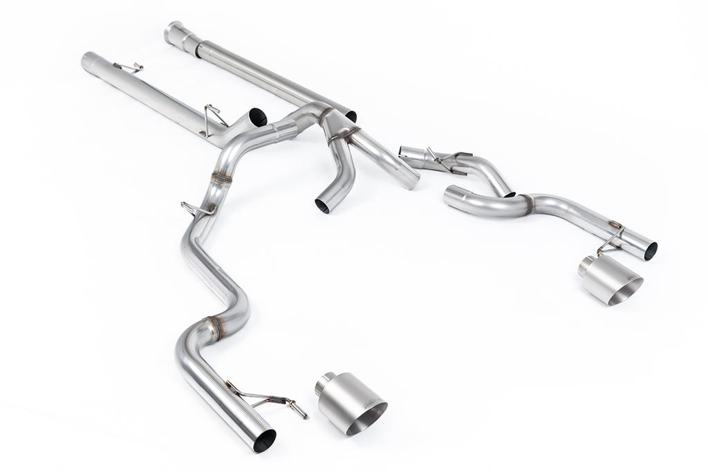 MillTek-SSXFD498-Cat-back Dual Outlet - Race Non-Resonated (Louder) with GT-115 Brushed Titanium Tips | ML Performance Car Parts