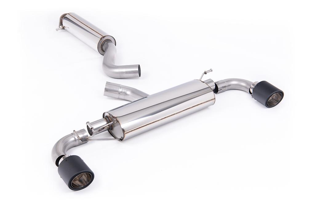 MillTek-SSXTY204-Particulate Filter-back 3' / 76mm Resonated OPF/GPF Back System with JET-115 Carbon Trims - ECE Approved | ML Performance Car Parts
