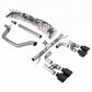 Milltek SSXVW693 Volkswagen Cat-Back Golf R Style - Race (Loudest) With Cerakote Black GT-115 Tips (Inc. Golf)