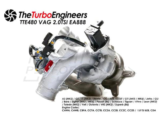 TTE VW 2.0T TSI Turbocharger Upgrade TTE480 EA888 Gen1 (Golf GTI Leon FR Scirocoo) - Duco Car Parts UK