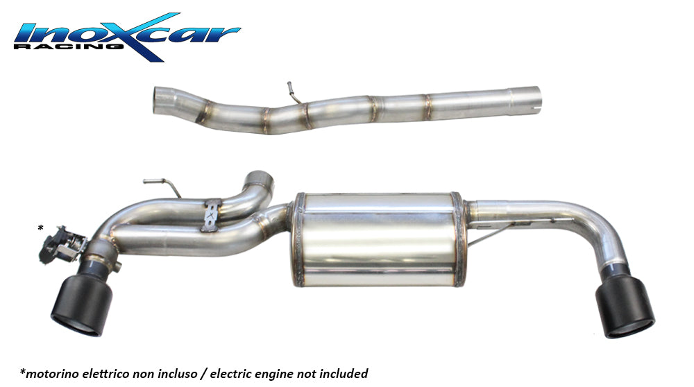 InoXcar VALV.BMF40.01.XR10BLACKMATT BMW SERIE 1 F40 M135i X-DRIVE Rear Silencer With End Pipe Diam. 100 X-Race Black Matt R+L + Valve With Assembly Original Electric Engine 1 | Duco Car Parts UK Car Parts