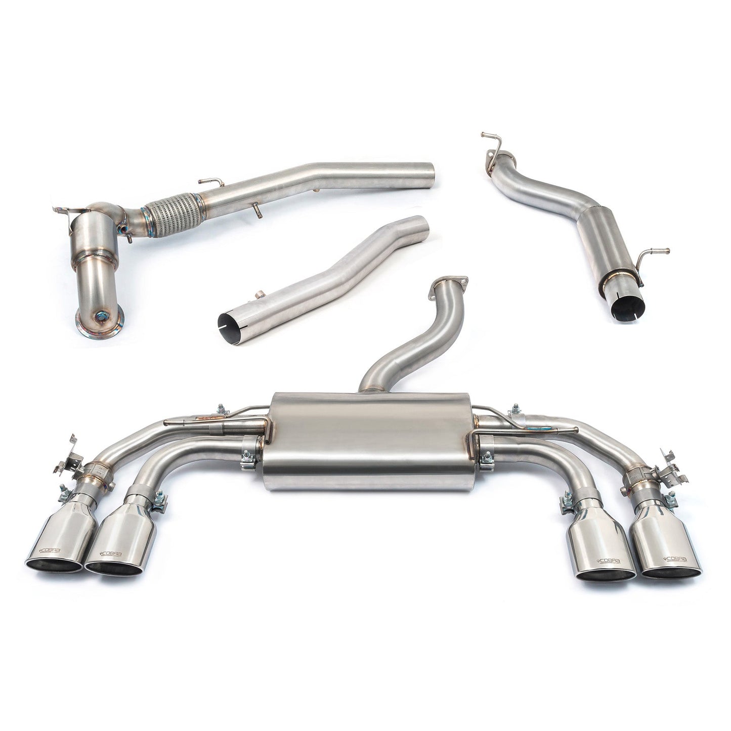 Cobra Exhaust VW Golf R (Mk8) 2.0 TSI (21+) Valved Turbo Back Performance Exhaust | Duco Car Parts UK Car Parts