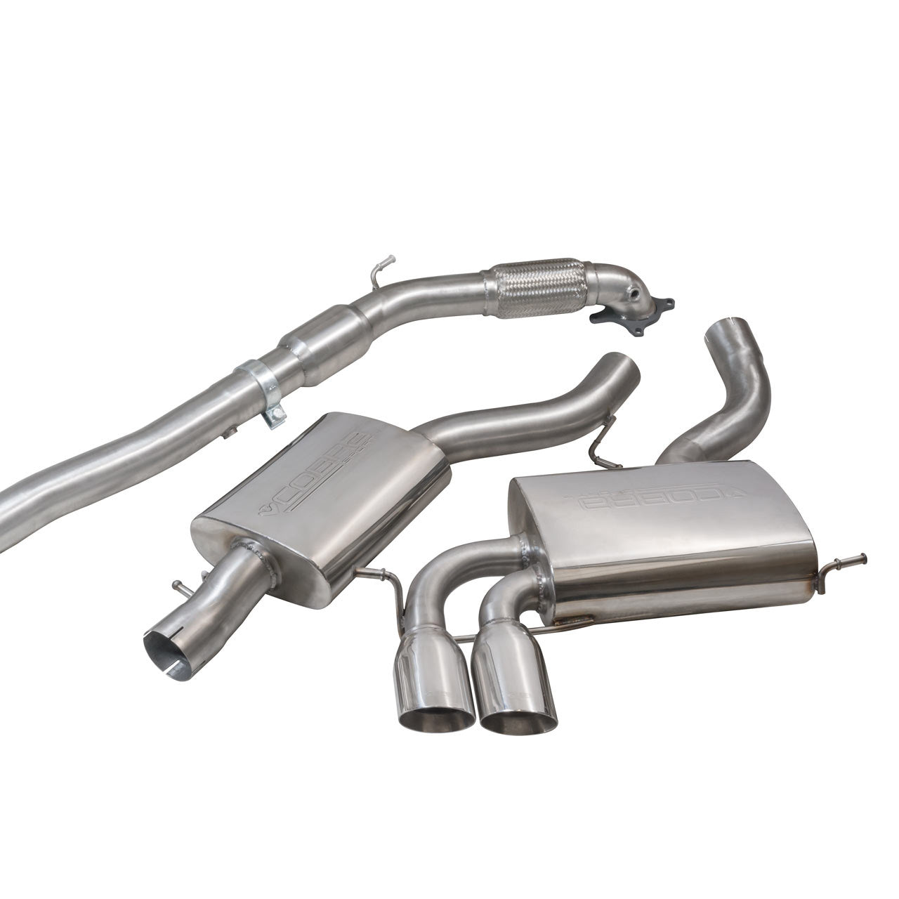 Cobra Exhaust Audi A3 (8P) 2.0 TFSI Quattro (3 Door) Turbo Back Performance Exhaust | Duco Car Parts UK Car Parts