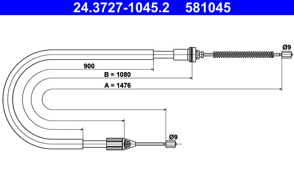 BOSCH 1987482216 Parking Brake Cable Pull