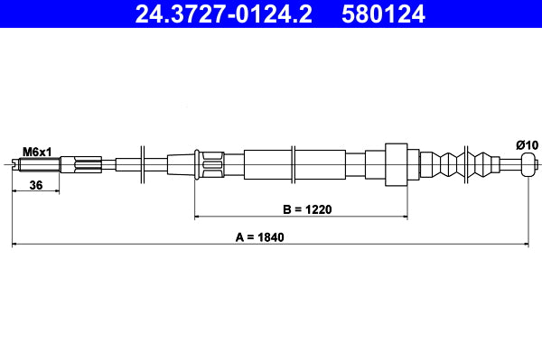 BOSCH 1987477693 Parking Brake Cable Pull