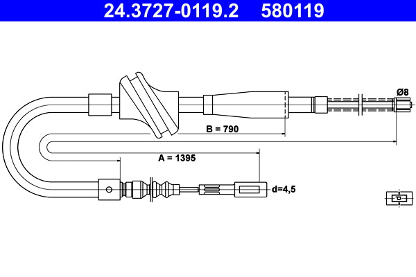BOSCH 1987477958 Parking Brake Cable Pull