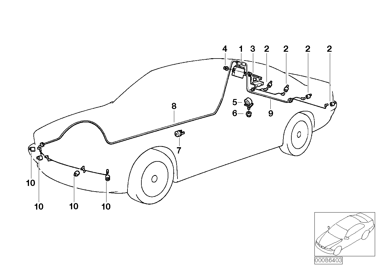 Genuine BMW 66218001298 E39 Ultrasonic Sensor, Steel Blue M372 (Inc. 525tds, 525i & 520i) | Duco Car Parts UK Car Parts