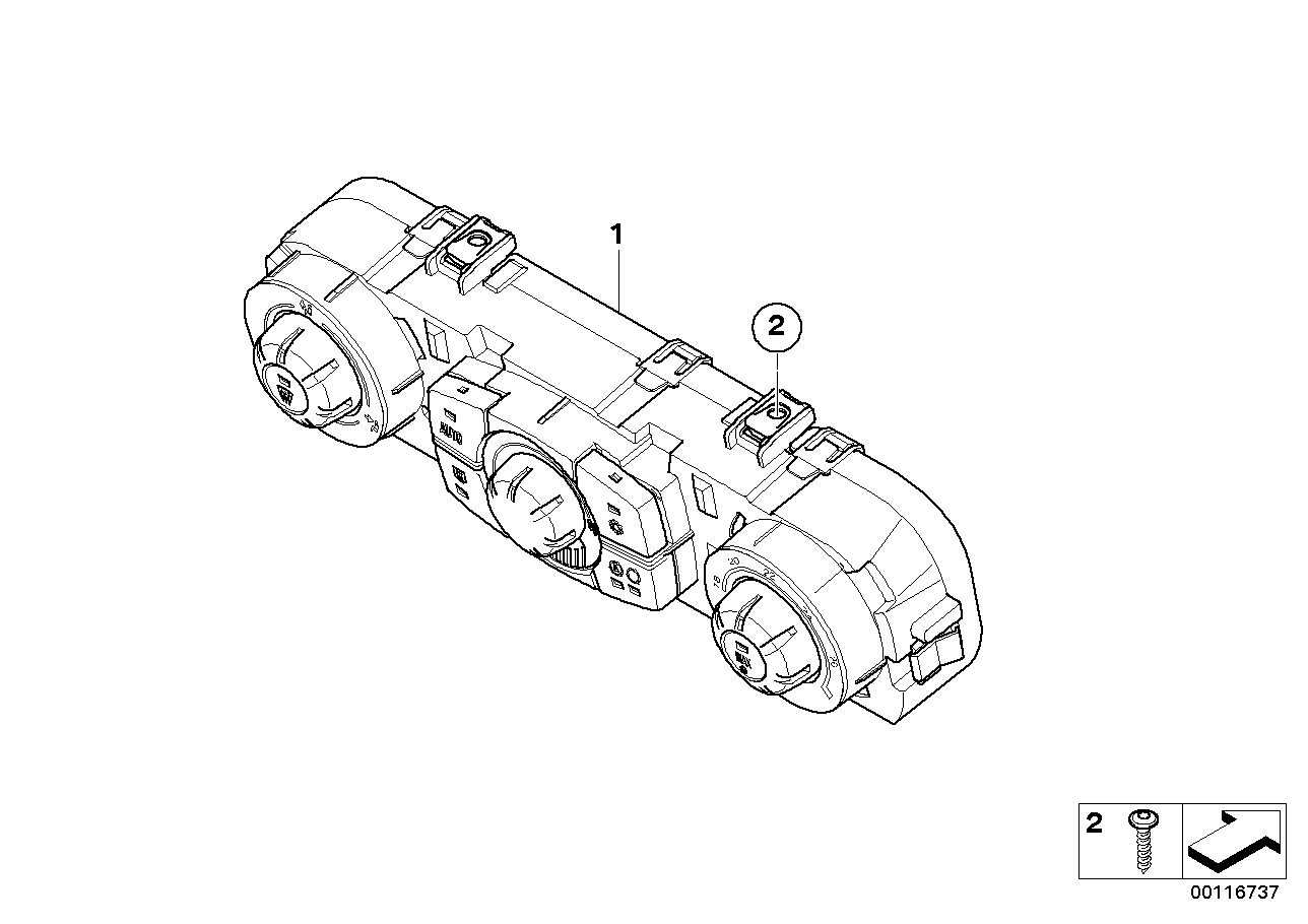 Genuine BMW 64117891040 E85 E86 Automatic Air Conditioning Control GRAD CELSIUS (Inc. Z4 3.0i, Z4 2.5i & Z4 M3.2) | Duco Car Parts UK UK Car Parts