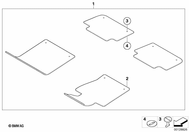 Genuine BMW 51478228209 Set Of Floor Mats Velours ANTHRAZIT | Duco Car Parts UK Car Parts