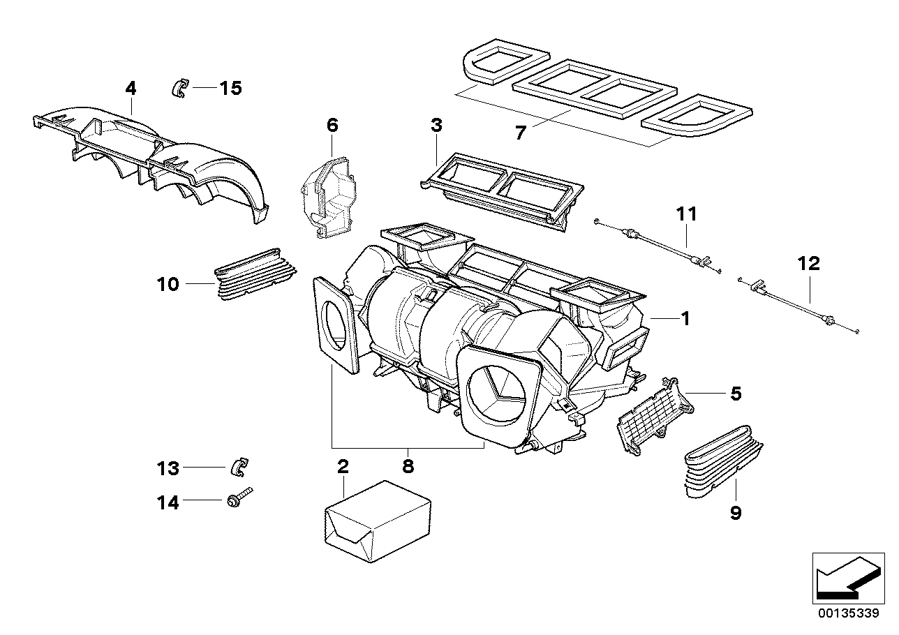Genuine BMW 64118385561 E39 E53 Air Channel (Inc. 520d, 525d & 530d) | Duco Car Parts UK UK Car Parts