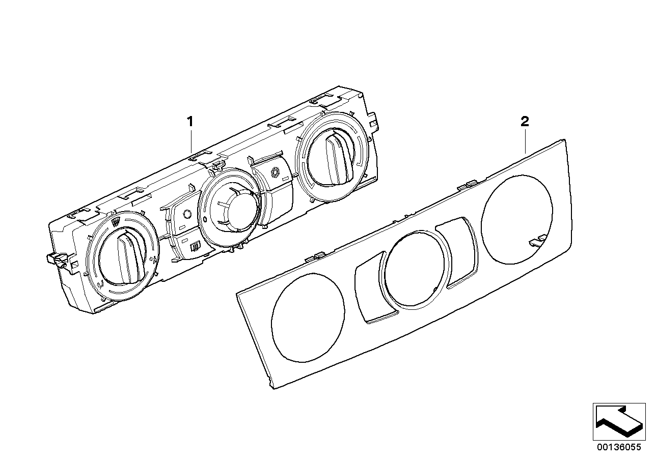 Genuine BMW 64116966405 E82 E93 E92 Front Plate Of Controls Air Conditioner (Inc. 320d, 335is & 320xd) | Duco Car Parts UK UK Car Parts