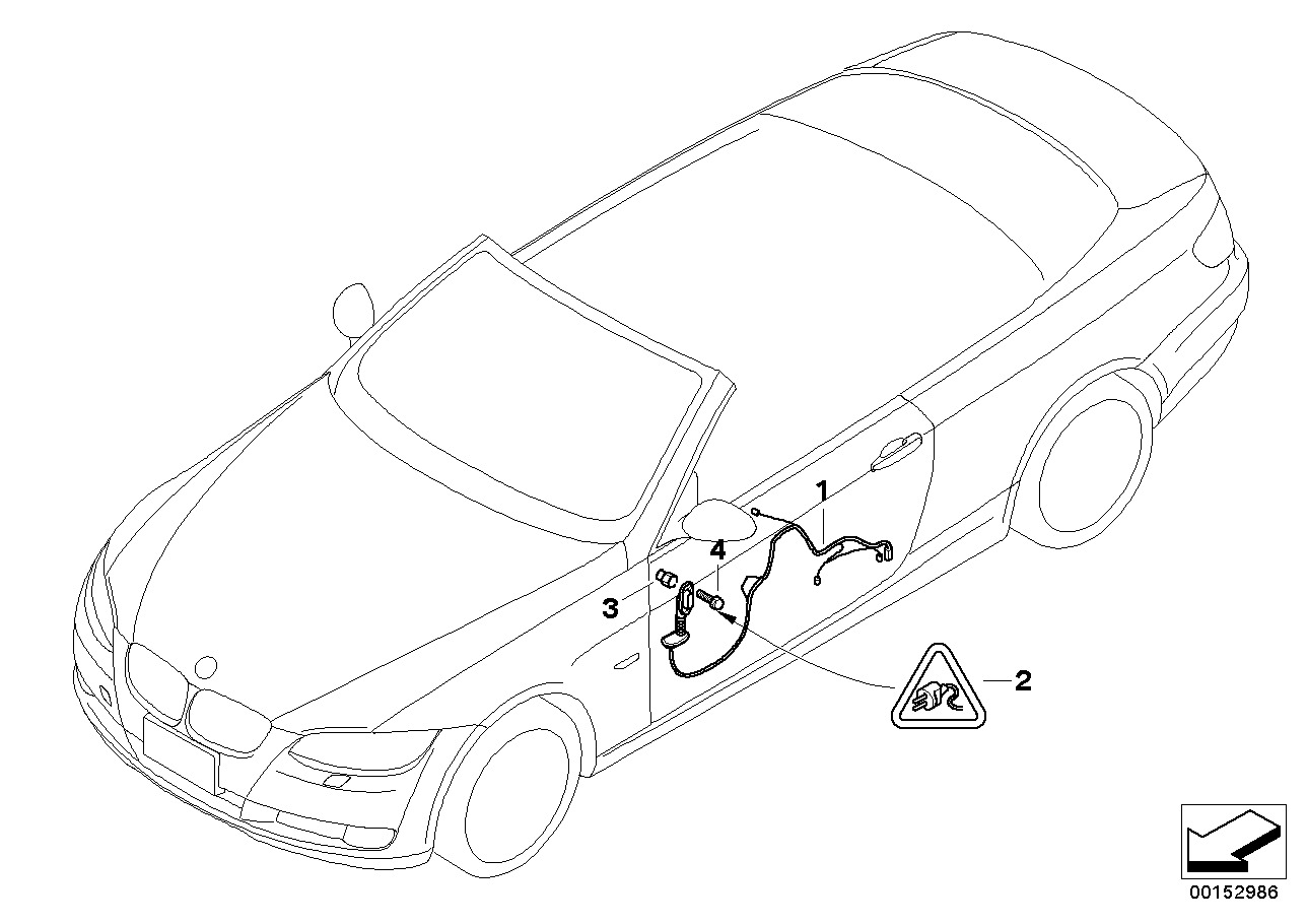 Genuine BMW 61126926324 E93 Wiring Drivers Side (Inc. 335i, 330i & 330d) | Duco Car Parts UK UK Car Parts