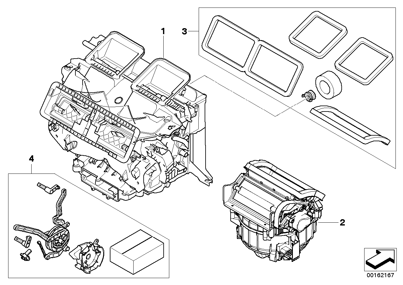 Genuine BMW 64119136166 E87 E93 E90 Empty Housing F Heater/Air Condit.Unit (Inc. 335i, 335xi & 320i) | Duco Car Parts UK UK Car Parts
