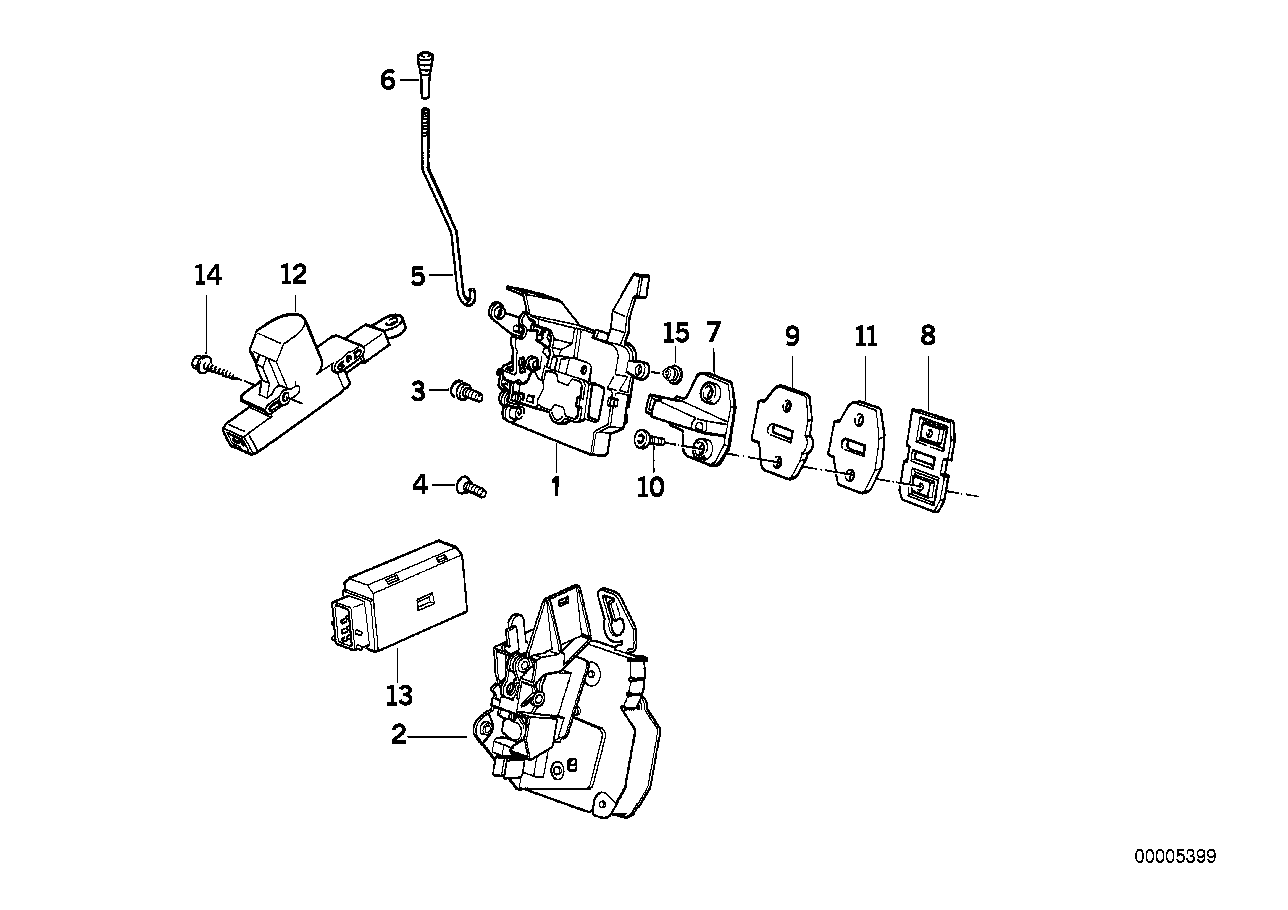 Genuine BMW 51218168924 E34 Door Lock Front Right (Inc. 530i, 525td & 524td)