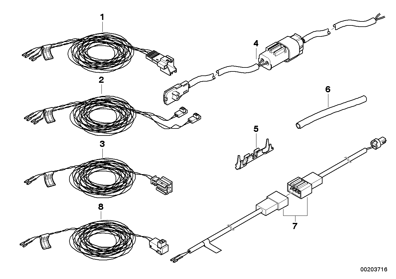 Genuine BMW 61129191749 E60 E61 E64 Rep. Cable For Its Head Airbag (Inc. 545i, 528xi & 635d) | Duco Car Parts UK UK Car Parts