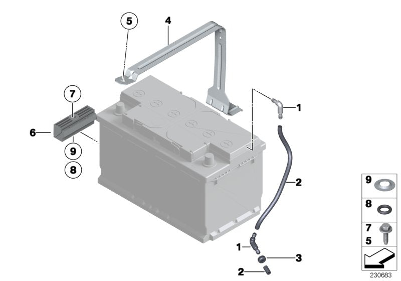Genuine BMW 61217585707 Battery Hold Down (Inc. 528iX, 640iX & 530d) | Duco Car Parts UK UK Car Parts