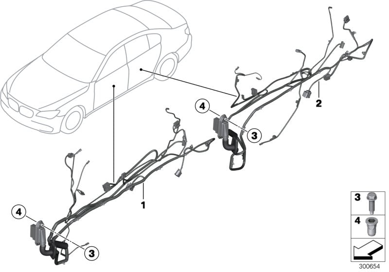 Genuine BMW 61126980099 Co-Driver's Side Door Cable Harness (Inc. 650i, 640dX & M6) | Duco Car Parts UK UK Car Parts