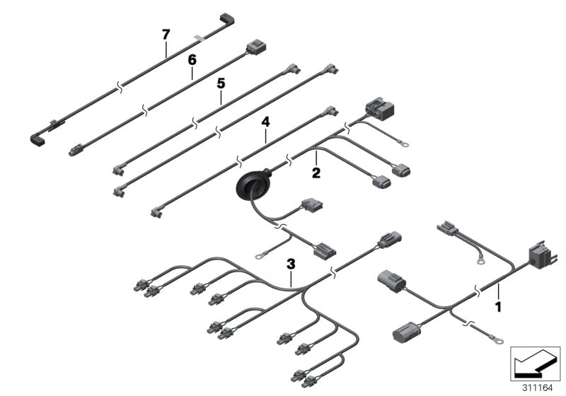 Genuine BMW 61119315794 Wiring Set Lvds L= 3666 mm (Inc. 650i, 640d & 730Ld) | Duco Car Parts UK UK Car Parts