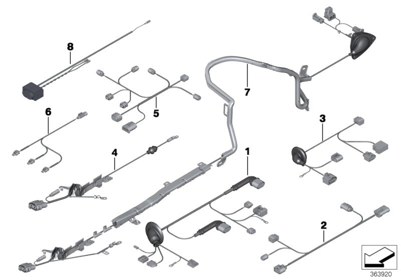Genuine BMW 61129248072 Wiring Harness, Electric Power Steering (Inc. 535d, 525d & 520i) | Duco Car Parts UK UK Car Parts