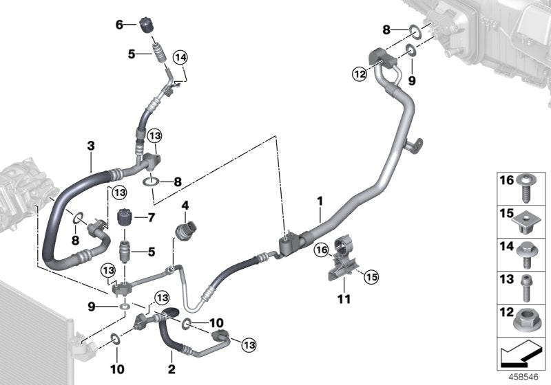 Genuine BMW 64539324804 G30 G11 Refrigerant Line, Dual Line R1234YF (Inc. Alpina B7, 750Li & 750iX) | Duco Car Parts UK UK Car Parts
