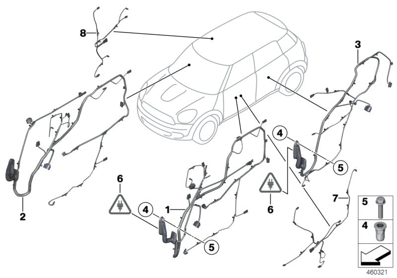 Genuine BMW 61129352564 Driver's Side Door Cable Harness (Inc. Cooper S ALL4, Cooper S & JCW) | Duco Car Parts UK UK Car Parts