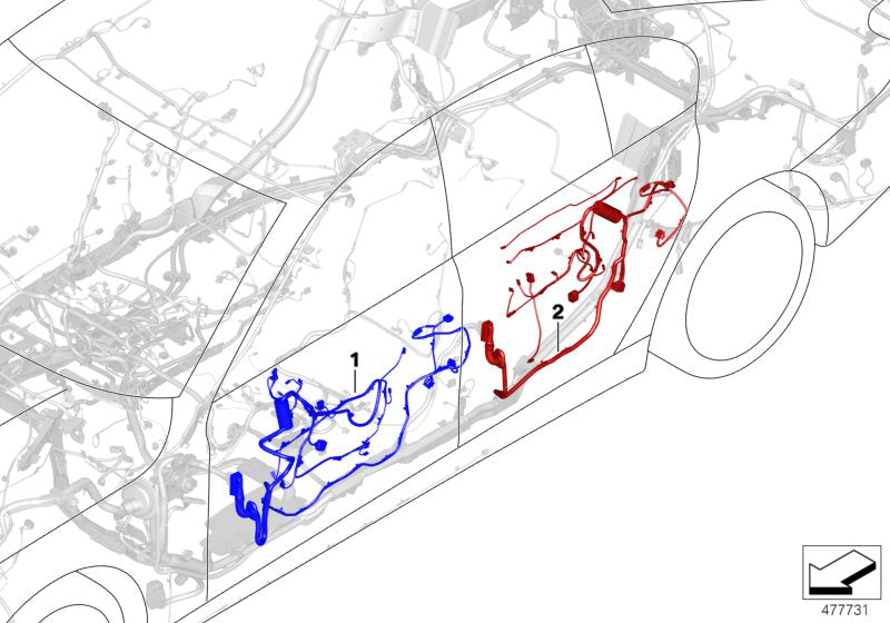 Genuine BMW 61128714783 G30 F90 G31 Door Wiring Harness, Rear (Inc. 530iX, 540i & 518d) | Duco Car Parts UK UK Car Parts