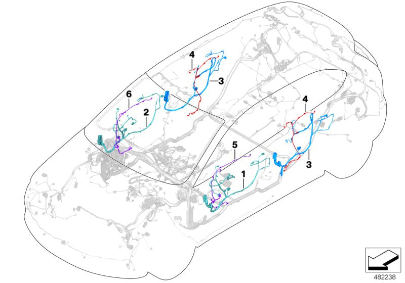 Genuine BMW 61128795812 F39 Co-Driver's Side Door Cable Harness (Inc. X2) | Duco Car Parts UK UK Car Parts