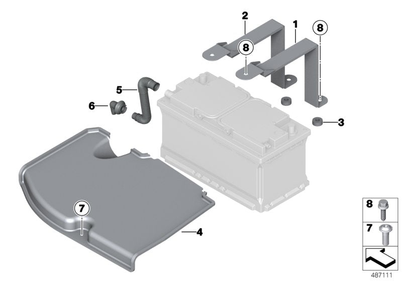 Genuine BMW 61218431087 Shim BATTERY MOUNT (Inc. M4 GT4) | Duco Car Parts UK UK Car Parts
