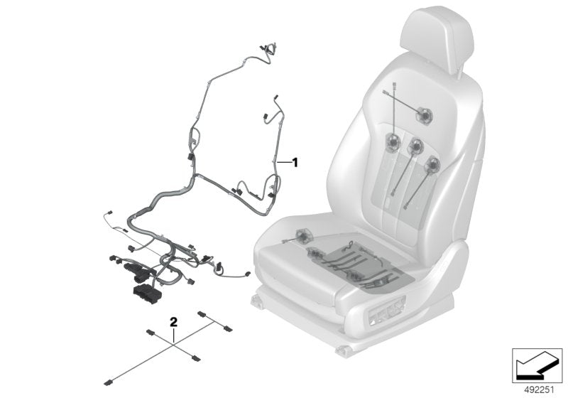 Genuine BMW 61129441410 F91 G14 Wiring Set Seat Right (Inc. M850iX, 840i & M8) | Duco Car Parts UK UK Car Parts