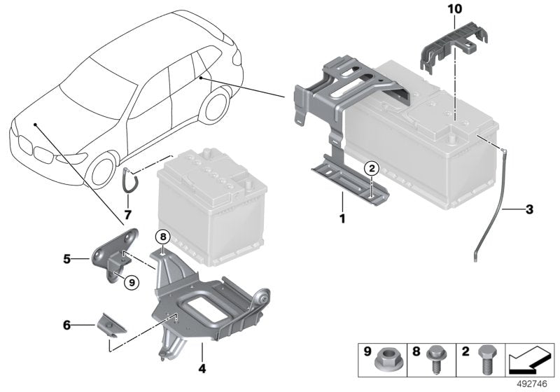 Genuine BMW 61219117801 Bracket For Battery (Inc. X3 & X4 20dX) | Duco Car Parts UK UK Car Parts